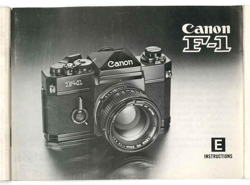 A Canon F1 manual